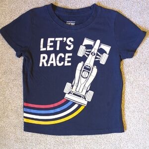 Jumping Beans Navy Race Car Tee
